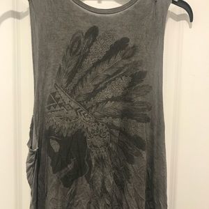 American Eagle Tank with Native American Skull